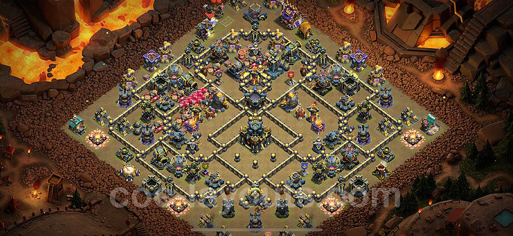 TH17 War Base Plan with Link, Copy Town Hall 17 CWL Design 2025, #168