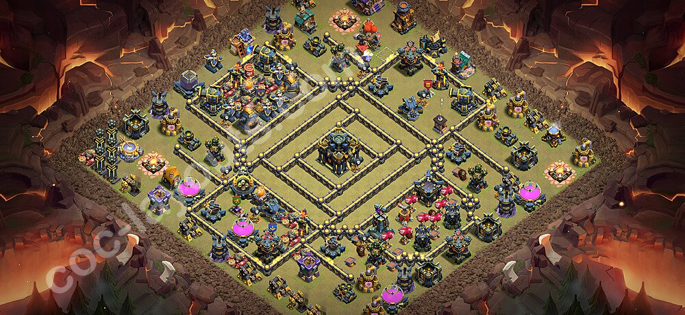 TH17 War Base Plan with Link, Copy Town Hall 17 CWL Design 2026, #169