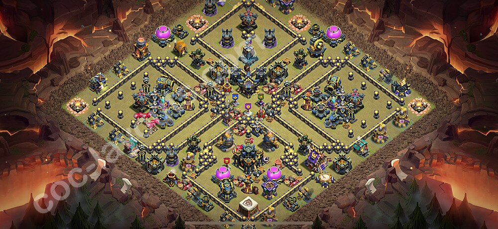 Municipio livello 17 Base di Guerra + Link - Anti 2 Stelle Disposizione Villaggio COC 2025 TH17 - #17