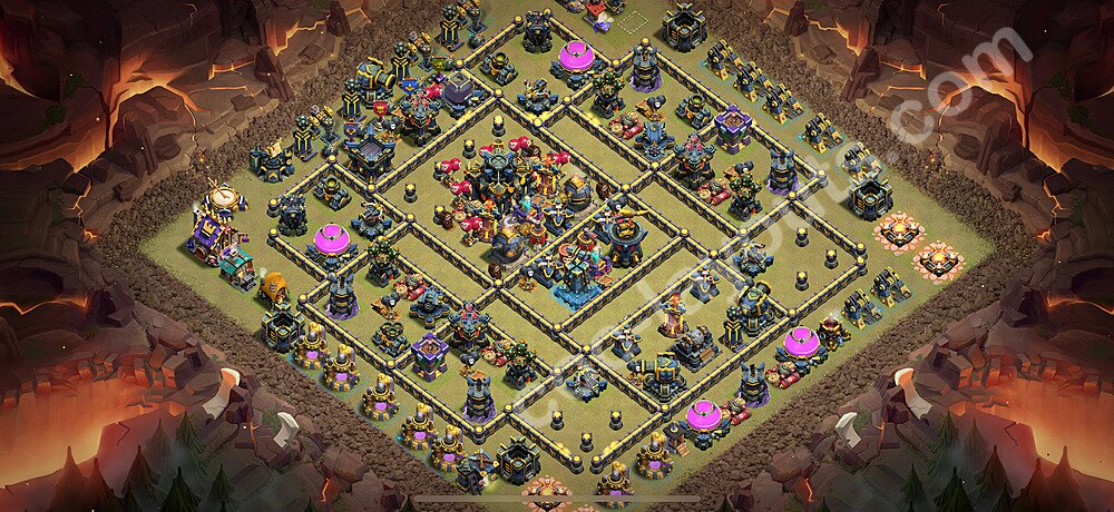 TH17 War Base Plan with Link, Copy Town Hall 17 CWL Design 2025, #174