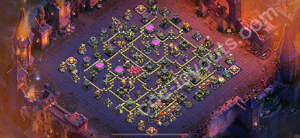 Municipio livello 17 Base di Guerra + Link, Ibrido - Miglior Disposizione Villaggio COC 2025 TH17 - #178