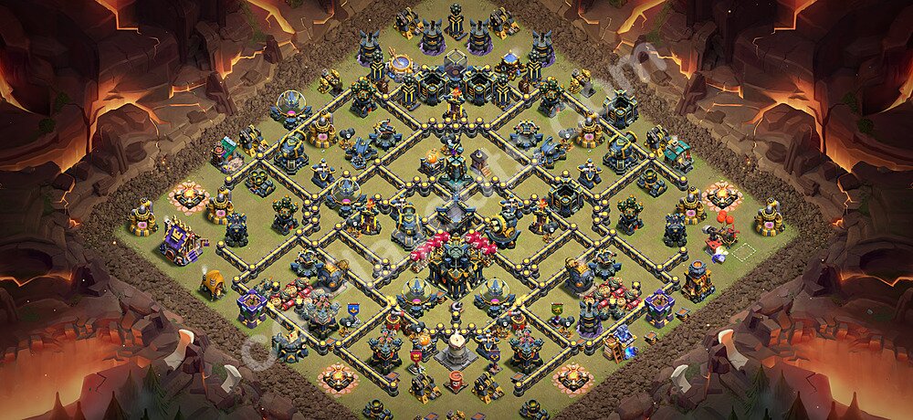 TH17 Anti 2 Stars CWL War Base Plan with Link, Anti Everything, Copy Town Hall 17 Design 2026, #180