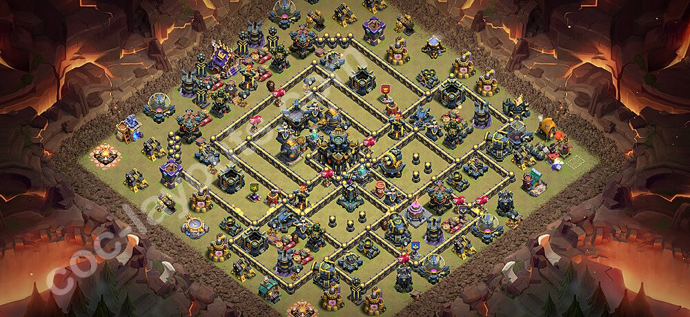 Top Anti 3 Etoiles Base de Guerre HDV 17 + Lien (Link) 2026 gdc - Hôtel de Ville 17 Base Copier - #182