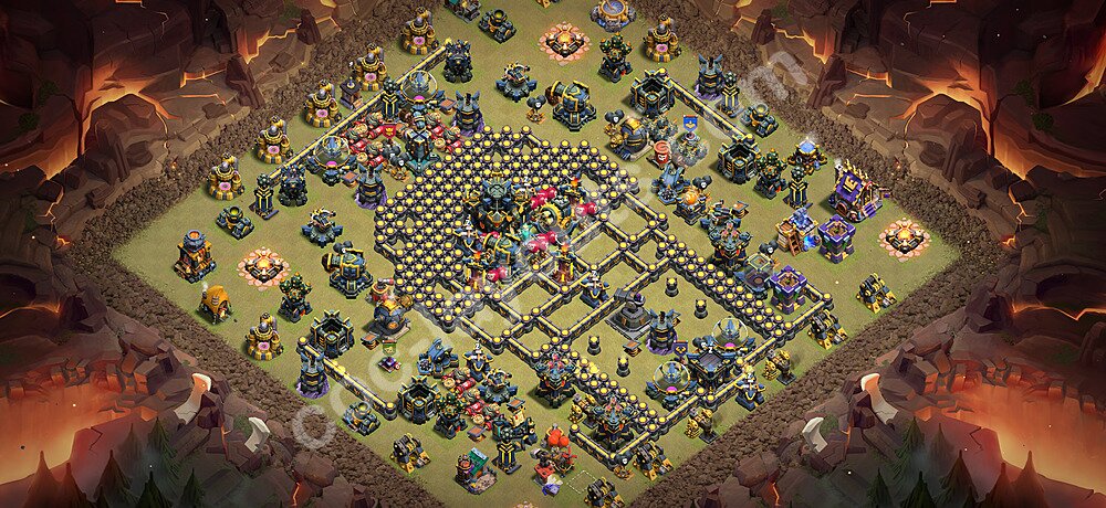 TH17 Anti 3 Stars CWL War Base Plan with Link, Copy Town Hall 17 Design 2026, #183