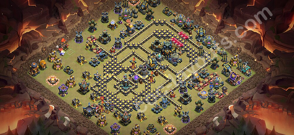 TH17 War Base Plan with Link, Copy Town Hall 17 CWL Design 2026, #185