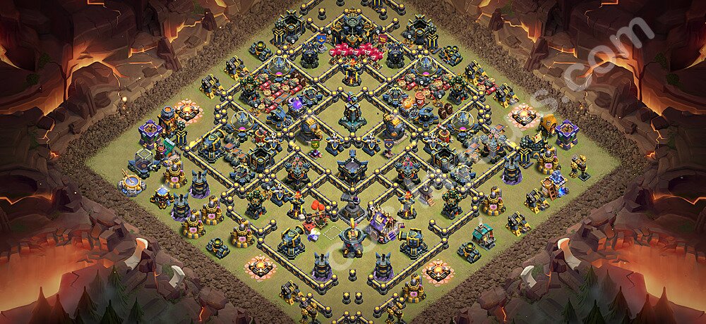 TH17 War Base Plan with Link, Anti Air / Electro Dragon, Copy Town Hall 17 CWL Design 2026, #190
