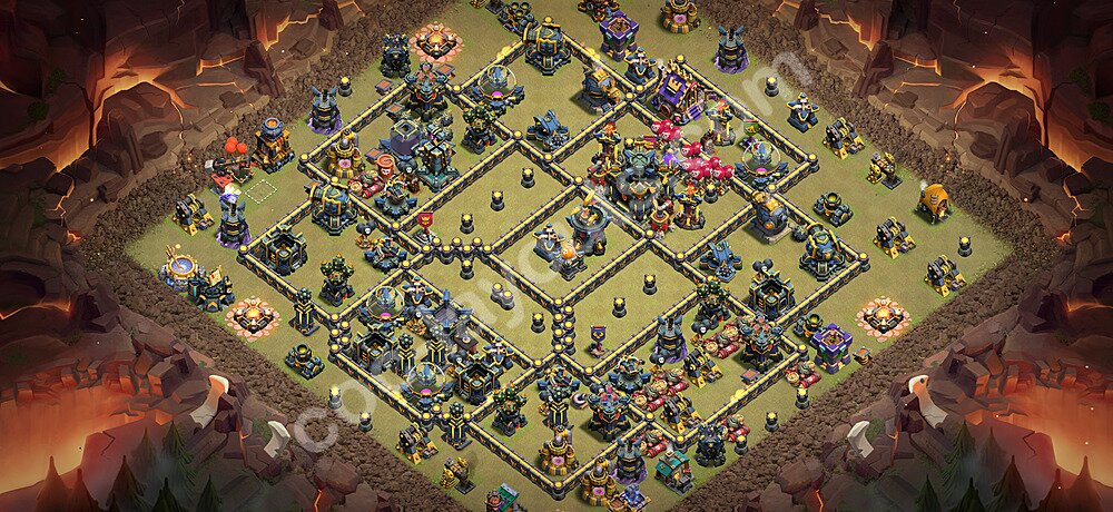 TH17 Anti 3 Stars CWL War Base Plan with Link, Copy Town Hall 17 Design 2026, #193