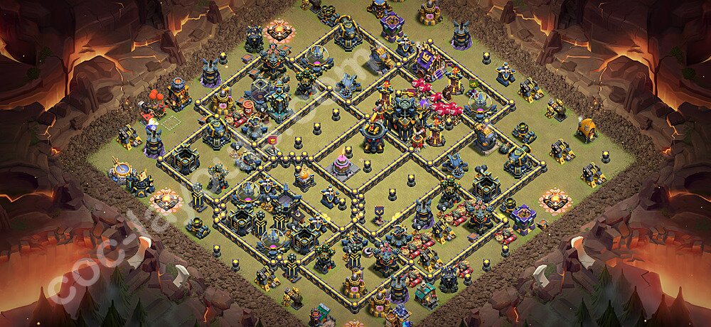 Top Anti 3 Etoiles Base de Guerre HDV 17 + Lien (Link) 2026 gdc - Hôtel de Ville 17 Base Copier - #193