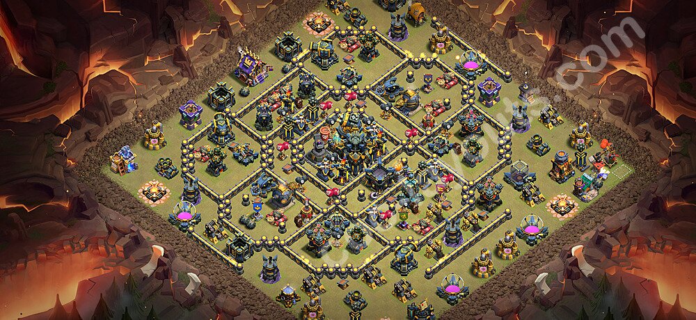 TH17 Anti 2 Stars CWL War Base Plan with Link, Anti Air / Electro Dragon, Copy Town Hall 17 Design 2026, #199