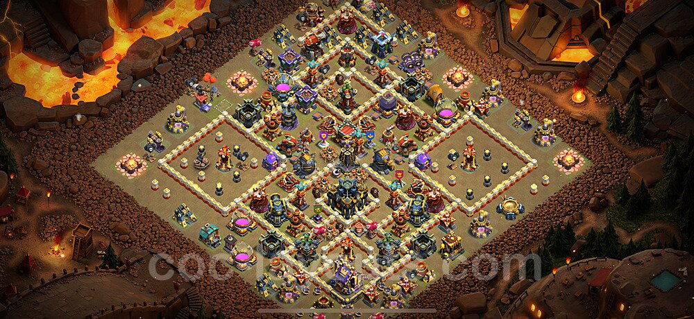 TH17 War Base Plan with Link, Anti Air / Electro Dragon, Copy Town Hall 17 CWL Design 2024, #21