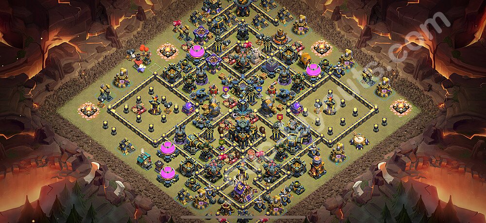 Top Base de Guerre HDV 17 + Lien (Link), Anti Air / Electro Dragon 2025 gdc - Hôtel de Ville 17 Base Copier - #21