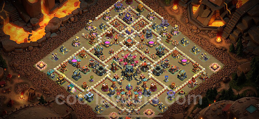 TH17 Anti 3 Stars CWL War Base Plan with Link, Copy Town Hall 17 Design 2024, #22