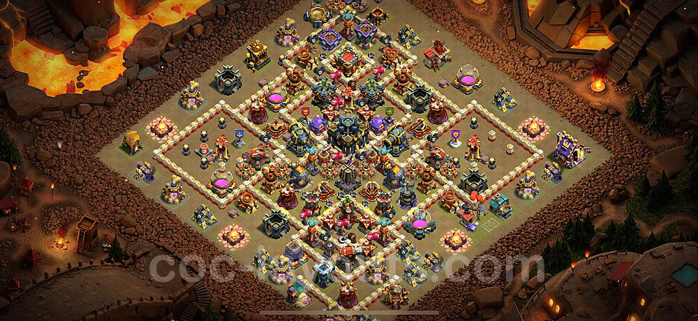 TH17 Anti 2 Stars CWL War Base Plan with Link, Anti Air / Electro Dragon, Copy Town Hall 17 Design 2024, #24