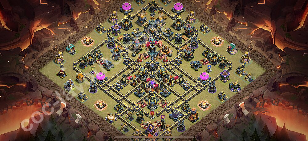 Diseño de aldea para Guerra Ayuntamiento 17 Copiar, Anti Todo - COC TH17 Perfecta Distribucion 2025 + Enlace - #3