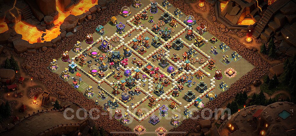 TH17 War Base Plan with Link, Copy Town Hall 17 CWL Design 2024, #32