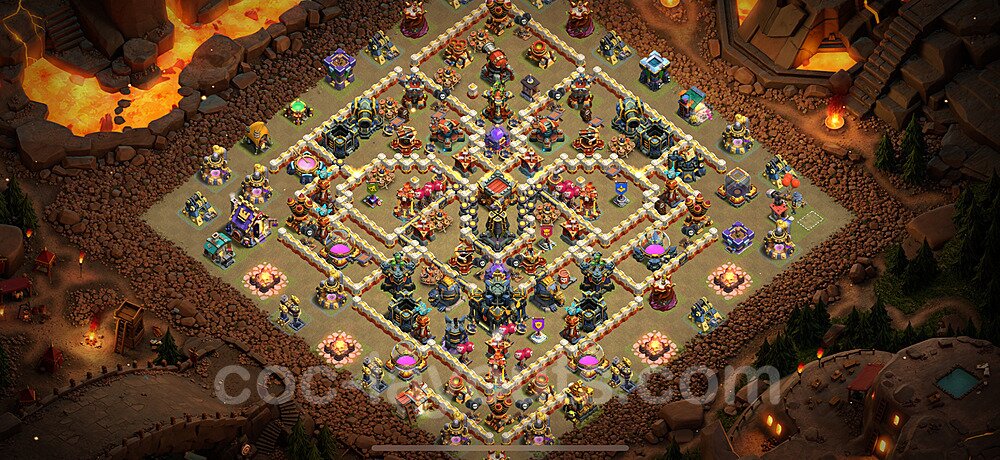 TH17 War Base Plan with Link, Anti Everything, Copy Town Hall 17 CWL Design 2024, #35