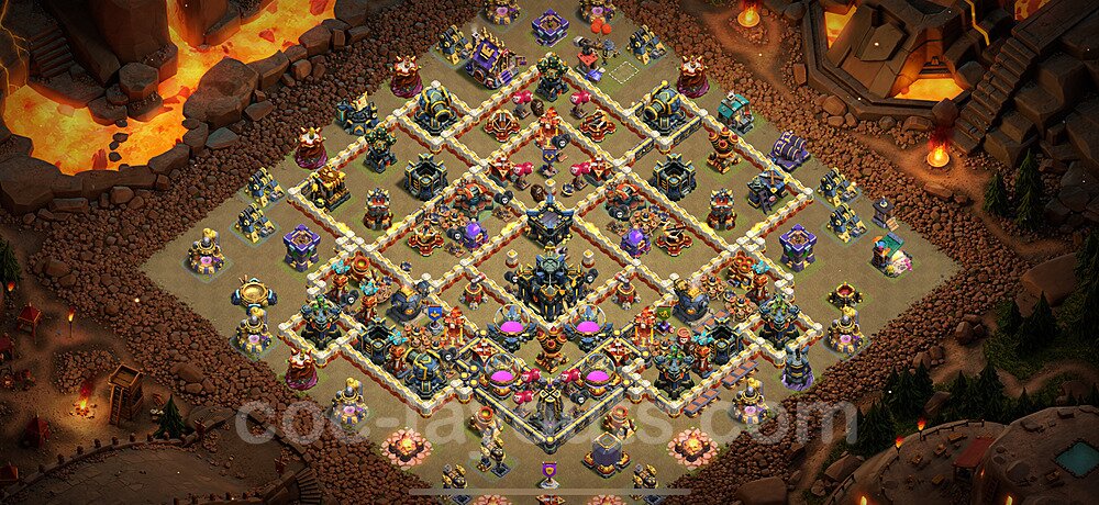 TH17 War Base Plan with Link, Copy Town Hall 17 CWL Design 2024, #42