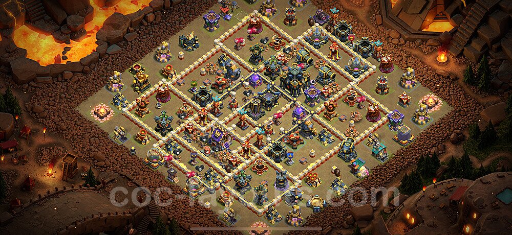 TH17 Anti 3 Stars CWL War Base Plan with Link, Copy Town Hall 17 Design 2024, #43