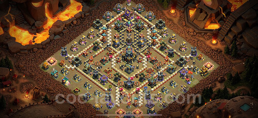 TH17 War Base Plan with Link, Copy Town Hall 17 CWL Design 2024, #47