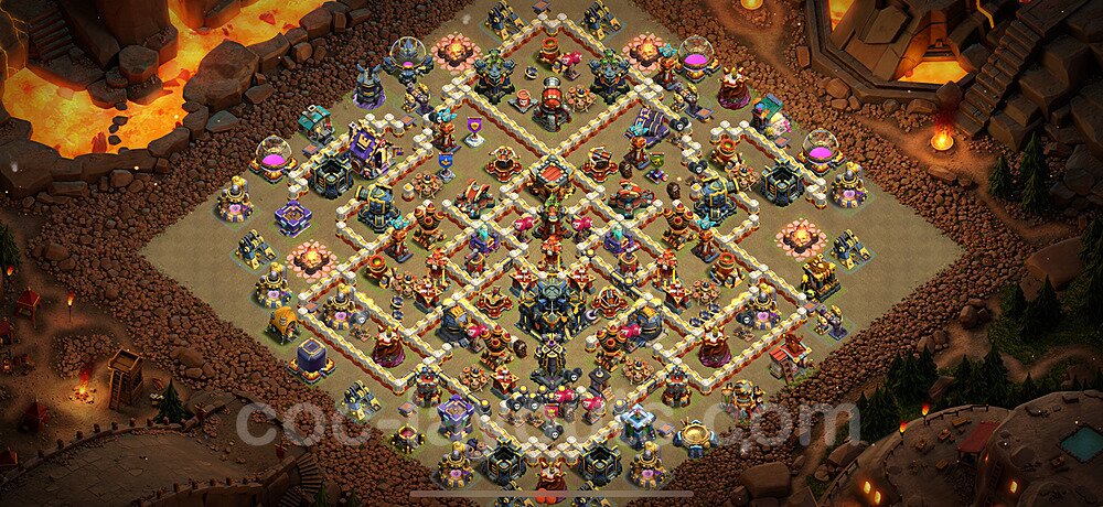 TH17 War Base Plan with Link, Legend League, Anti Air / Electro Dragon, Copy Town Hall 17 CWL Design 2024, #5