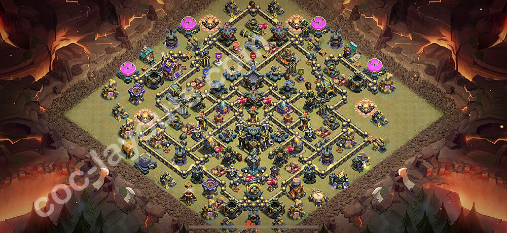 Top Base de Guerre HDV 17 + Lien (Link), Ligue des légendes, Anti Air / Electro Dragon 2025 gdc - Hôtel de Ville 17 Base Copier - #5