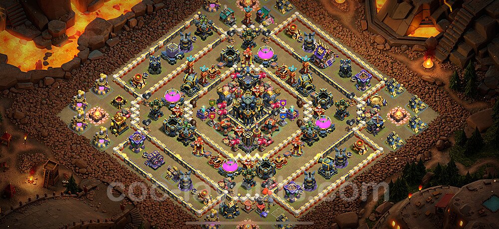 Die Anti 2 Sterne Clan War Base RH17 + Link, Hybrid 2025 - COC Rathaus Level 17 Kriegsbase (CK / CW) - #53