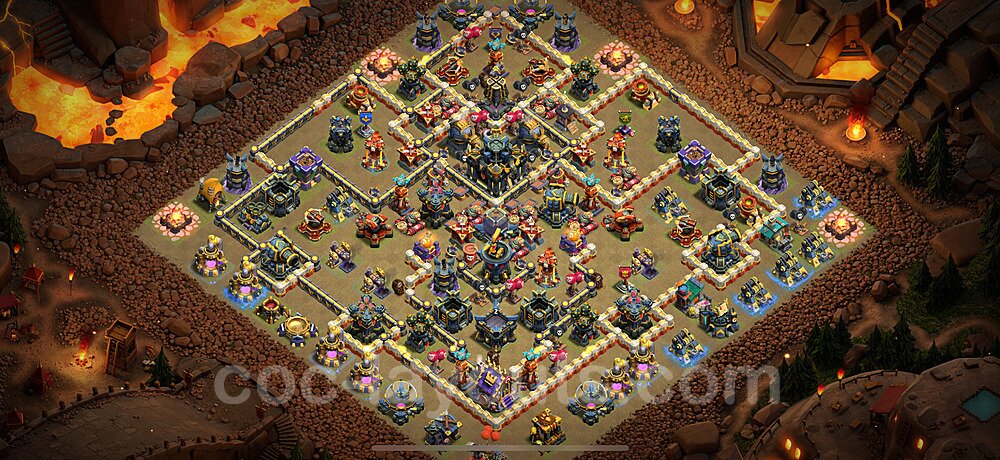 Die Anti 3 Sterne Clan War Base RH17 + Link 2025 - COC Rathaus Level 17 Kriegsbase (CK / CW) - #59