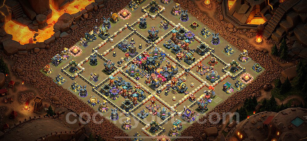 Die Clan War Base RH17 + Link, Anti Air / Electro Dragon, Hybrid 2025 - COC Rathaus Level 17 Kriegsbase (CK / CW) - #66