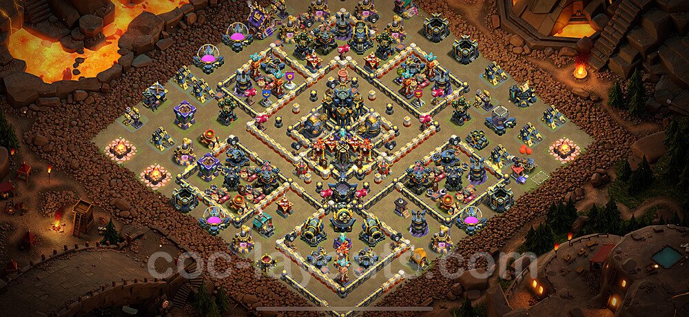 TH17 War Base Plan with Link, Copy Town Hall 17 CWL Design 2025, #68