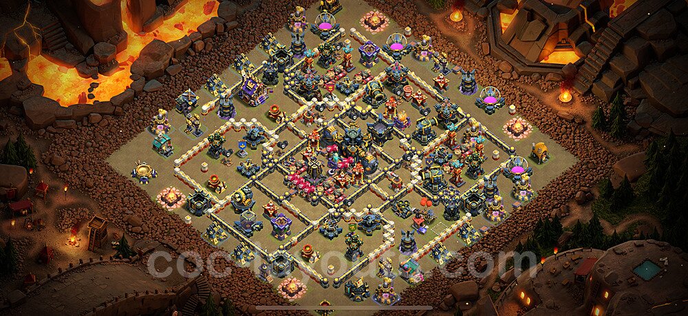 TH17 Anti 3 Stars CWL War Base Plan with Link, Copy Town Hall 17 Design 2025, #69