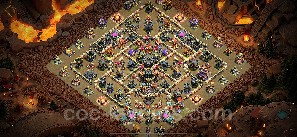 TH17 Anti 3 Stars CWL War Base Plan with Link, Copy Town Hall 17 Design 2025, #73