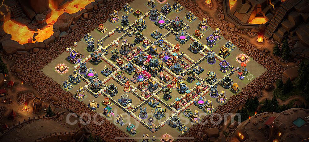 Municipio livello 17 Base di Guerra + Link, Anti Air / Electro Dragon - Miglior Disposizione Villaggio COC 2025 TH17 - #75