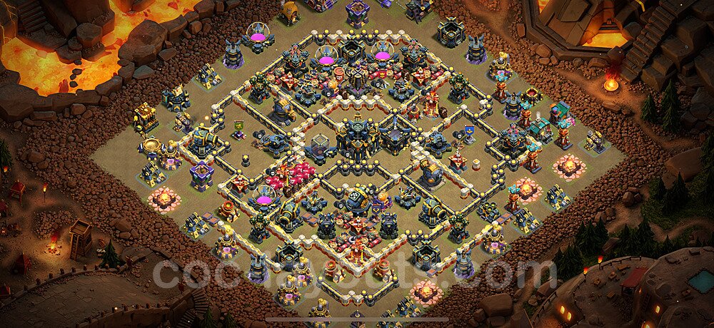 TH17 Anti 3 Stars CWL War Base Plan with Link, Copy Town Hall 17 Design 2025, #76