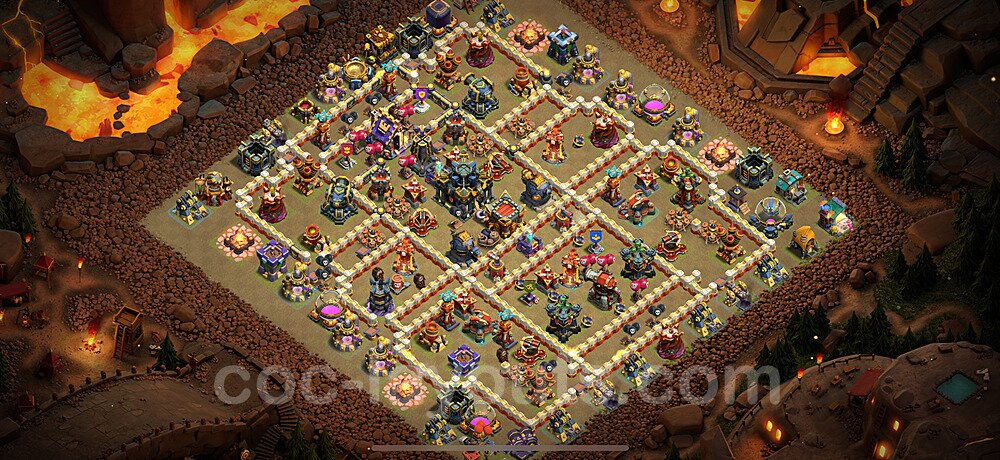 TH17 Anti 3 Stars CWL War Base Plan with Link, Copy Town Hall 17 Design 2024, #8