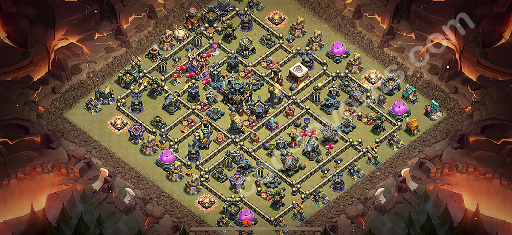 Ustawienie baza wojskowa TH17 z linkiem - Ratusz poziom 17 - COC 2025 - #8