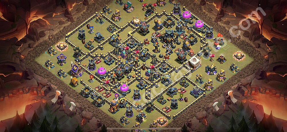 Municipio livello 17 Base di Guerra + Link - Anti 3 Stelle Disposizione Villaggio COC 2025 TH17 - #9