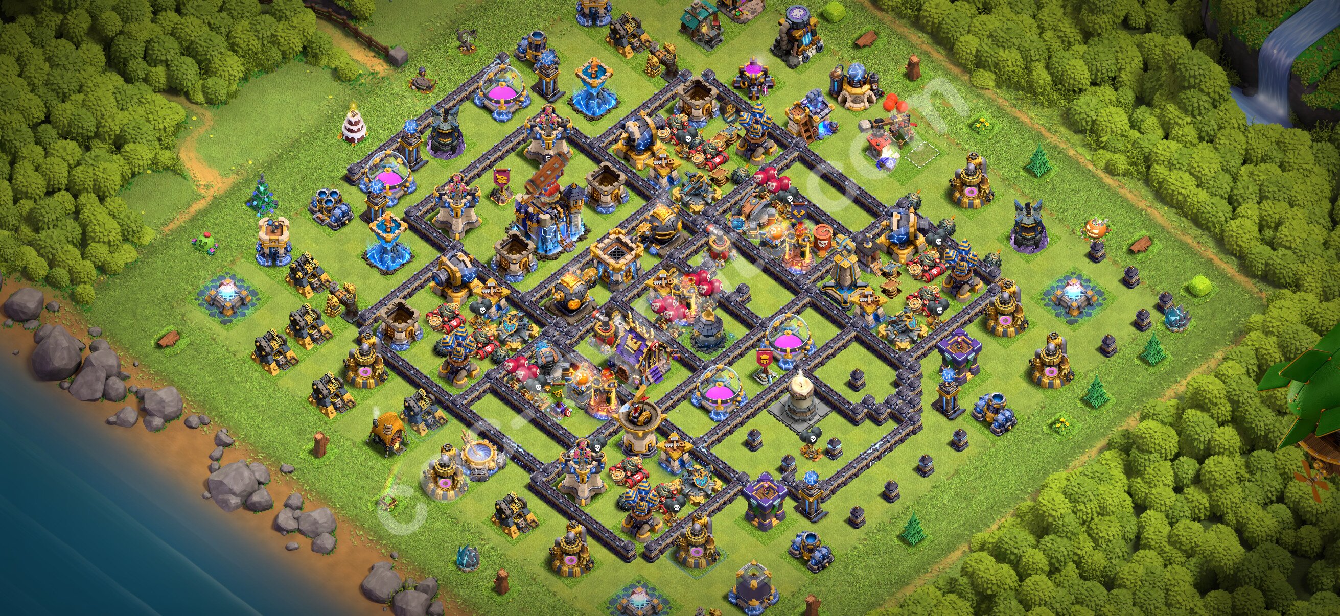 TH18 Hybrid Base #102 – TH18 layout preview