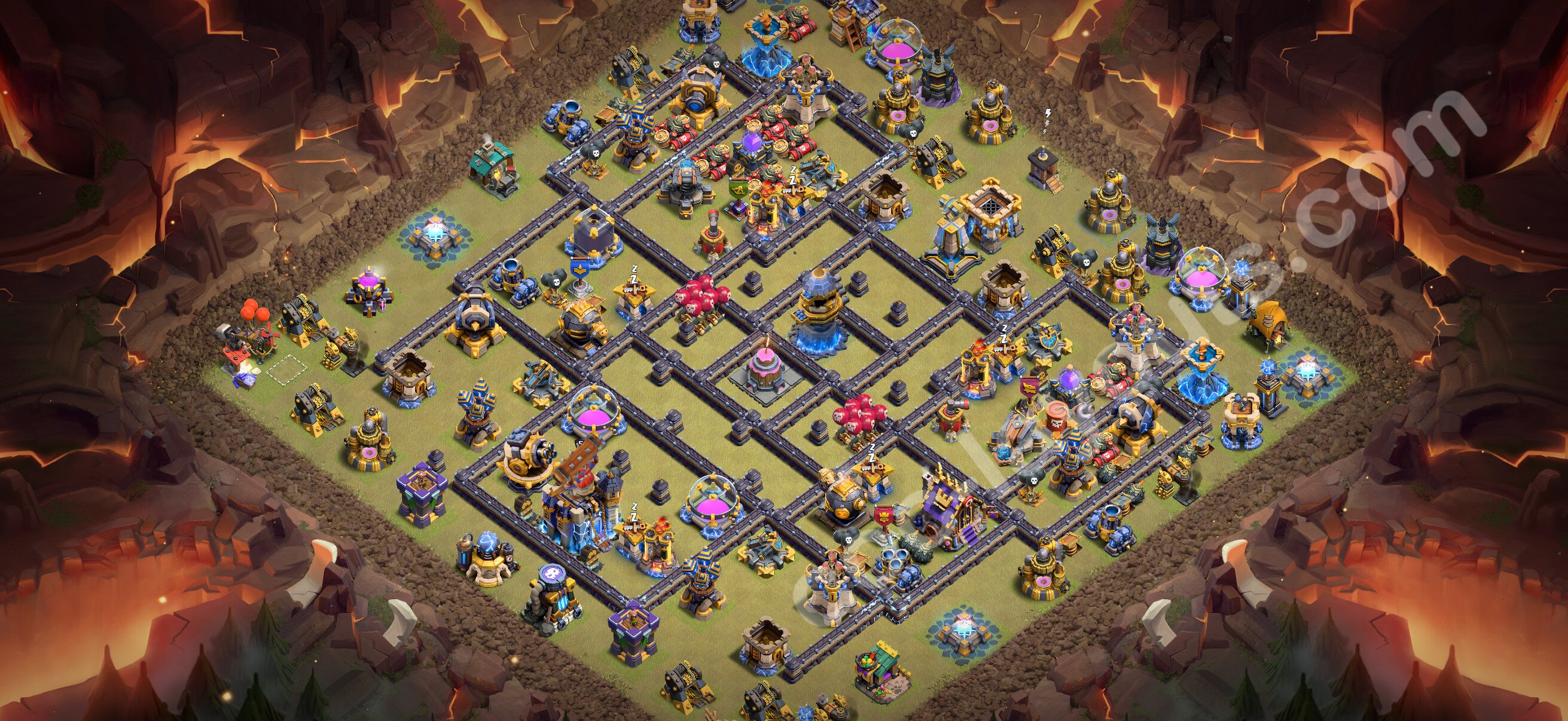 TH18 Hybrid Base #103 – TH18 layout preview