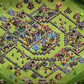Municipio livello 18 Anti 2 Stelle Base + Link, Legend League - Miglior Disposizione Villaggio per Difesa COC 2026 TH18 - #14