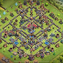 Ustawienie bazy do obrony TH18 z linkiem, Legenda Ligi - Ratusz poziom 18 - COC 2026 - #24