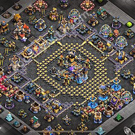 Top TH18 Unbeatable Anti Loot Base Plan with Link, Legend League, Copy Town Hall 18 Base Design 2026, #31