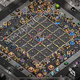 TH18 Trophy Base Plan with Link, Copy Town Hall 18 Base Design 2026, #34