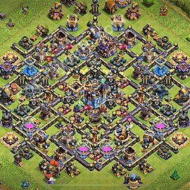 Anti Dragon TH18 Base Plan with Link, Hybrid, Copy Town Hall 18 Anti Air Design 2026, #40