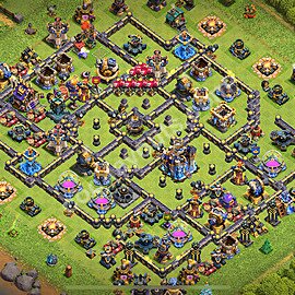 Municipio livello 18 Anti 2 Stelle Base + Link, Legend League - Miglior Disposizione Villaggio per Difesa COC 2026 TH18 - #42