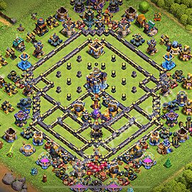 TH18 Anti 3 Stars Base Plan with Link, Copy Town Hall 18 Base Design 2026, #43
