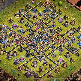 TH18 Anti 2 Stars Base Plan with Link, Copy Town Hall 18 Base Design 2026, #44