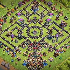 Gute Base für Verteidigung RH18 + Link 2026 -  COC Rathaus 18 Kopieren Base - #55