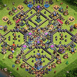 Die Anti 3 Sterne Base RH18 + Link, Hybrid 2026 - COC Rathaus 18 Kopieren Base - #58