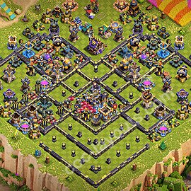TH18 Anti 2 Stars Base Plan with Link, Legend League, Copy Town Hall 18 Base Design 2026, #61