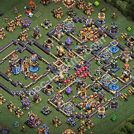 TH18 Anti 2 Stars Base Plan with Link, Copy Town Hall 18 Base Design 2026, #63